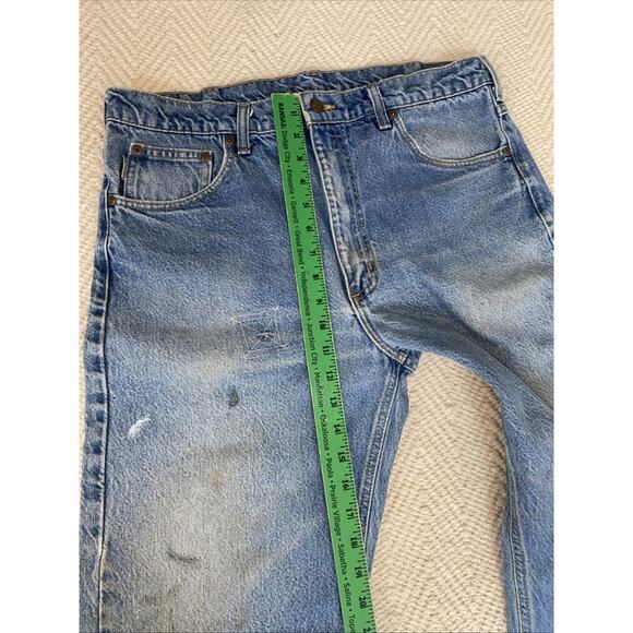 Vintage Carhartt Jeans Men's 34x30 Blue Denim Relaxed Fit Straight Leg B160 DST - Picture 8 of 15